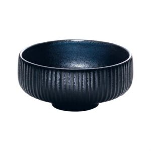 Nara Black Relief Round Bowl