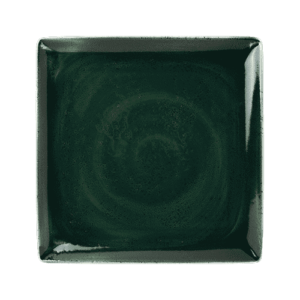 Vesuvius Burnt Emerald Square Plate 27cm x 27cm (10 5/8? x 10 5/8?)