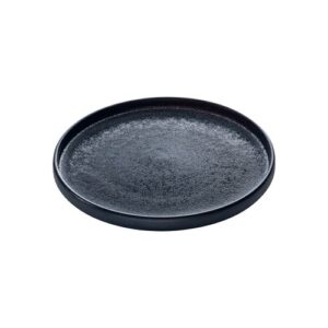 Playground Nara Black Flat Round Plate 21cm/8.25"