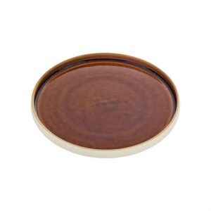 Playground Nara Brown Flat Round Plate 21cm/8.25"