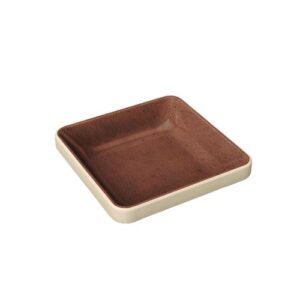 Nara Brown Flat Square Bowl