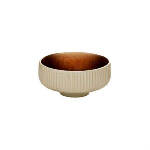 Nara Brown Relief Round Dip Dish