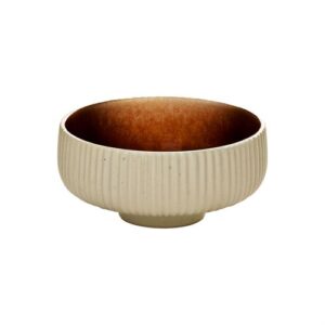 Nara Brown Relief Round Bowl