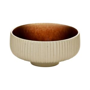 Nara Brown Relief Round Bowl