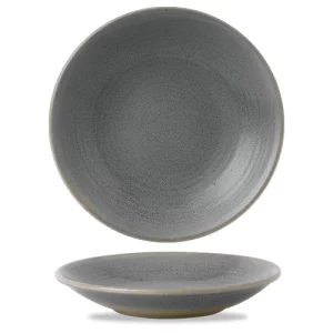 An image of a Dudson Evo Deep Plate Granite 29.2cm11.5