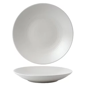 An image of a Dudson Evo Deep Plate Pearl 24cm9.5