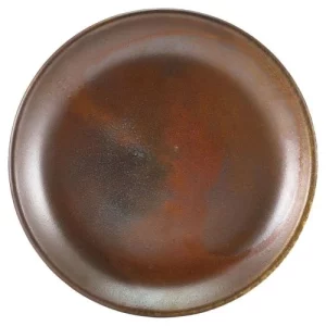 GenWare Terra Porcelain Coupe Plate Rustic Copper 19cm