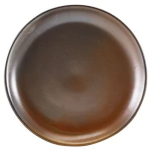 GenWare Terra Porcelain Coupe Plate Rustic Copper 24cm/