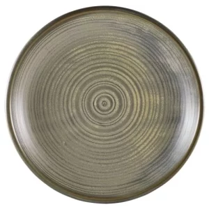 GenWare Terra Porcelain Deep Coupe Plate Matt Smoke Grey 28cm