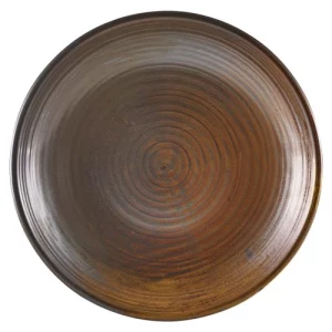 GenWare Terra Porcelain Deep Coupe Plate Rustic Copper