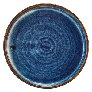 GenWare Terra Porcelain Low Presentation Plate Aqua Blue