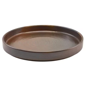 GenWare Terra Porcelain Presentation Plate Rustic Copper 20.5cm