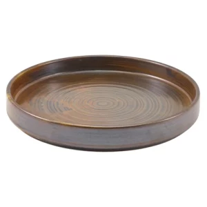 GenWare Terra Porcelain Presentation Plate Rustic Copper 26cm