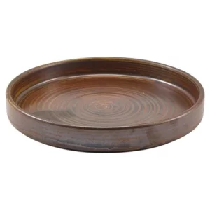 GenWare Terra Porcelain Presentation Plate Rustic Copper 18cm