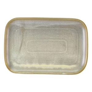 GenWare Terra Porcelain Rectangular Plate Matt Smoke Grey