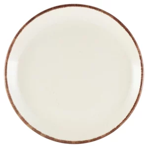 GenWare Terra Stoneware Coupe Plate Sereno Sereno Brown