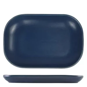 GenWare Terra Stoneware Rectangular Plate Antigo Denim 24 x 16.5cm/9.5 x 6.5"