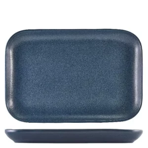 GenWare Terra Stoneware Rectangular Plate Antigo Denim 34.5 x 23.5cm/13.6 x 9.25"