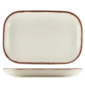 GenWare Terra Stoneware Rectangular Plate Sereno Sereno Brown