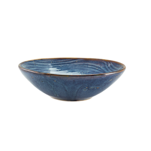 Terra Porcelain Aqua Blue Organic Bowl 22cm