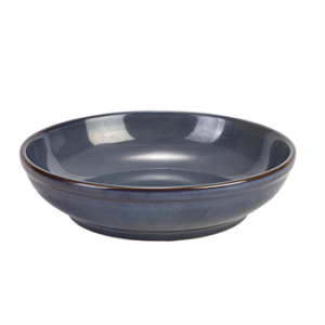 Terra Stoneware Rustic Blue Coupe Bowl 23cm