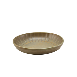 Terra Porcelain Matt Grey Scalloped Coupe Bowl 20.3cm