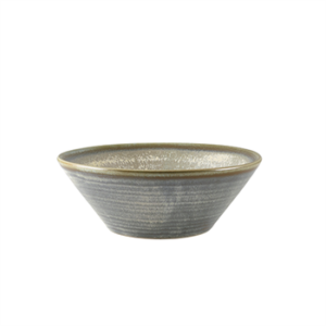 Terra Porcelain Matt Grey Conical Bowl 16cm