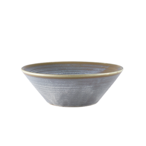 Terra Porcelain Matt Grey Conical Bowl 19.5cm