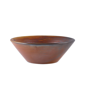 Terra Porcelain Rustic Copper Conical Bowl 19.5cm