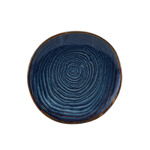 Terra Porcelain Aqua Blue Organic Plate 21cm