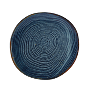 Terra Porcelain Aqua Blue Organic Plate 28.5cm