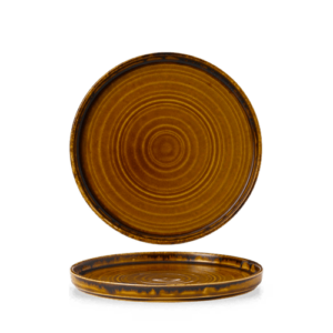 Harvest Brown Walled Plate 8.67" Box 6