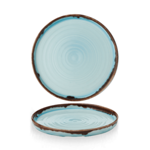 Harvest Turquoise Walled Plate 8.67" Box 6