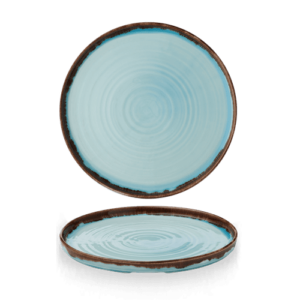 Harvest Turquoise Walled Plate 10 2/8″ Box 6