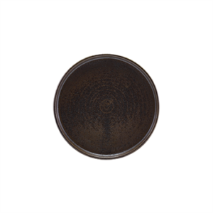 Terra Porcelain Black Low Presentation Plate 18cm