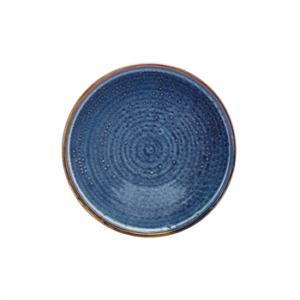 Terra Porcelain Aqua Blue Low Presentation Plate 21cm