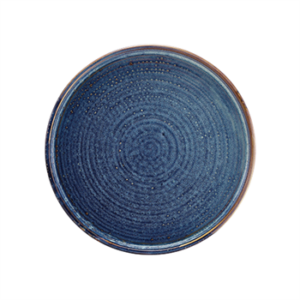 Terra Porcelain Aqua Blue Low Presentation Plate 25cm