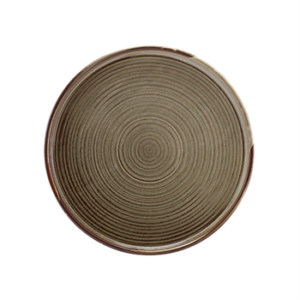 Terra Porcelain Grey Low Presentation Plate 25cm