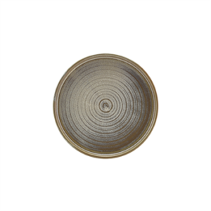 Terra Porcelain Matt Grey Low Presentation Plate 18cm