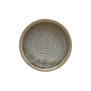 Terra Porcelain Matt Grey Low Presentation Plate 21cm