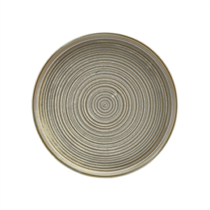 Terra Porcelain Matt Grey Low Presentation Plate 25cm