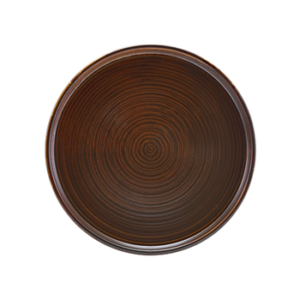 Terra Porcelain Rustic Copper Low Presentation Plate 25cm