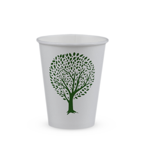 8oz white hot cup, 79-Series – Green Tree