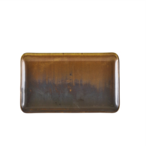 Terra Porcelain Rustic Copper Narrow Rectangular Platter 30 x 14cm