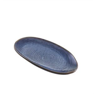 Terra Porcelain Aqua Blue Organic Platter 31cm