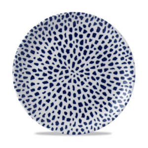 Terrazzo Blue Coupe Plate 10.25″ Box 12