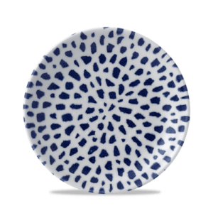 Terrazzo Blue Coupe Plate 8.67″ Box 12