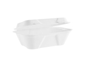 7x 5in regular bagasse clamshell