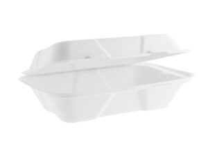 9 x 6in large bagasse clamshell (heavy weight)