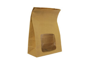 6 x 3 x 9in kraft NatureFlex window bloomer bag